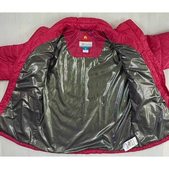 Columbia Morning Light II Sz M Pink Fitted Insulated Omni-Heat Jacket Snow Ski - Picture 8 of 10